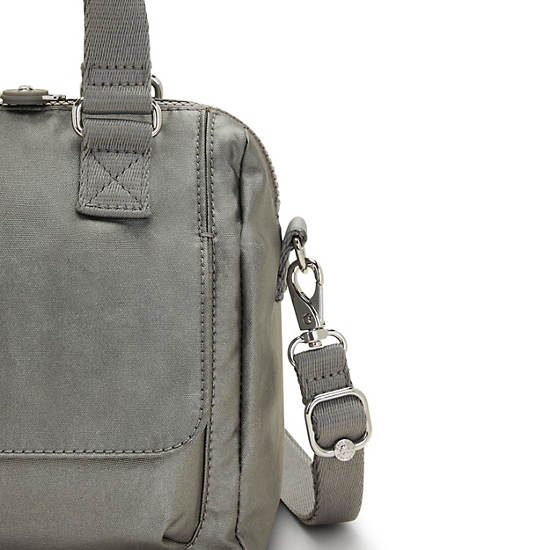 Kipling Zeva Metallic Handbag Handbag Moon Grey Metallic | AU 1290IL